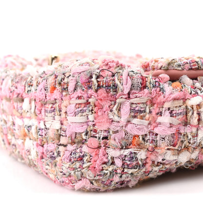 Chanel Tweed Mini Pearl Handle Flap Pink Beige Orange Ecru 10 of 10