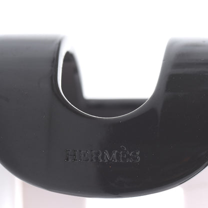 Hermes Lacquered Wood Ano Bracelet PM White Etain 4 of 8