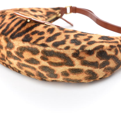 Christian Dior Pony Hair Leopard Print Street Chic Hobo 10 of 11