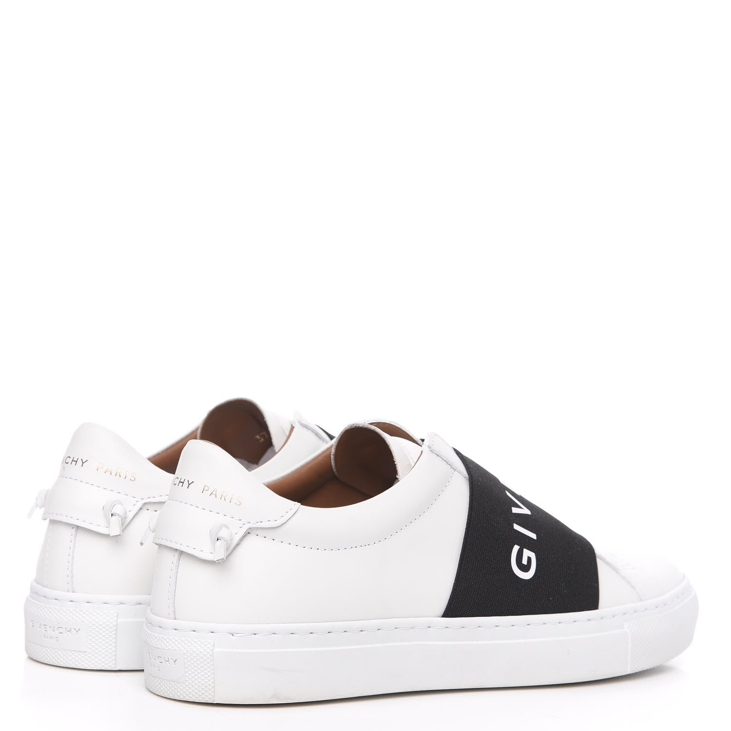 Givenchy Calfskin Band Logo Womens Urban Street Sneakers 37 White Black 4 of 9