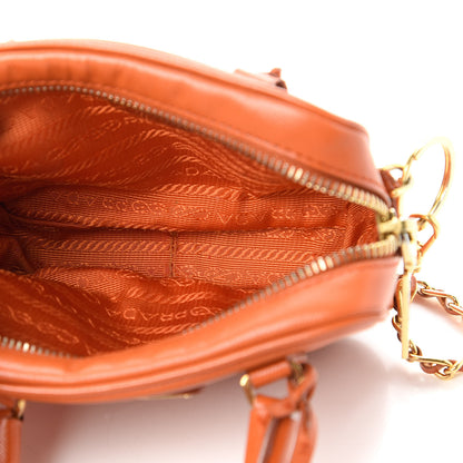 Prada Saffiano Lux Mini Top Handle Crossbody Bag Papaya 5 of 11