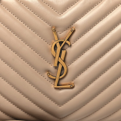Saint Laurent Calfskin Matelasse Monogram Lou Camera Bag Dark Beige 8 of 10