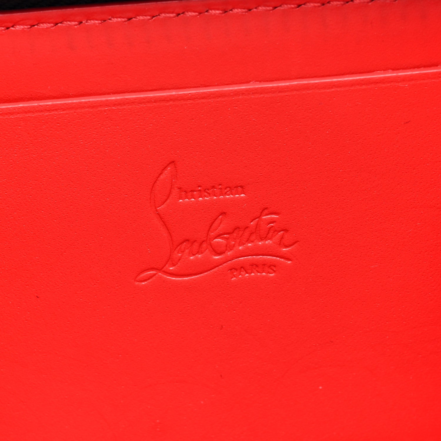 Christian Louboutin Calfskin Loubinthesky Panettone Coin Purse Black 6 of 6