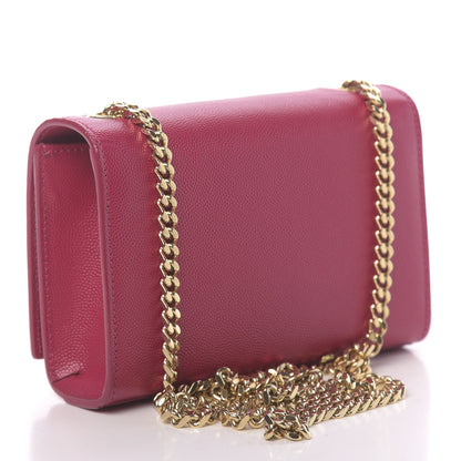 Saint Laurent Grain De Poudre Small Monogram Kate Satchel Bubblegum 3 of 9