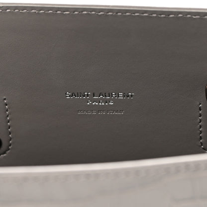 Saint Laurent Calfskin Crocodile Embossed Baby Sac De Jour Fog 7 of 14