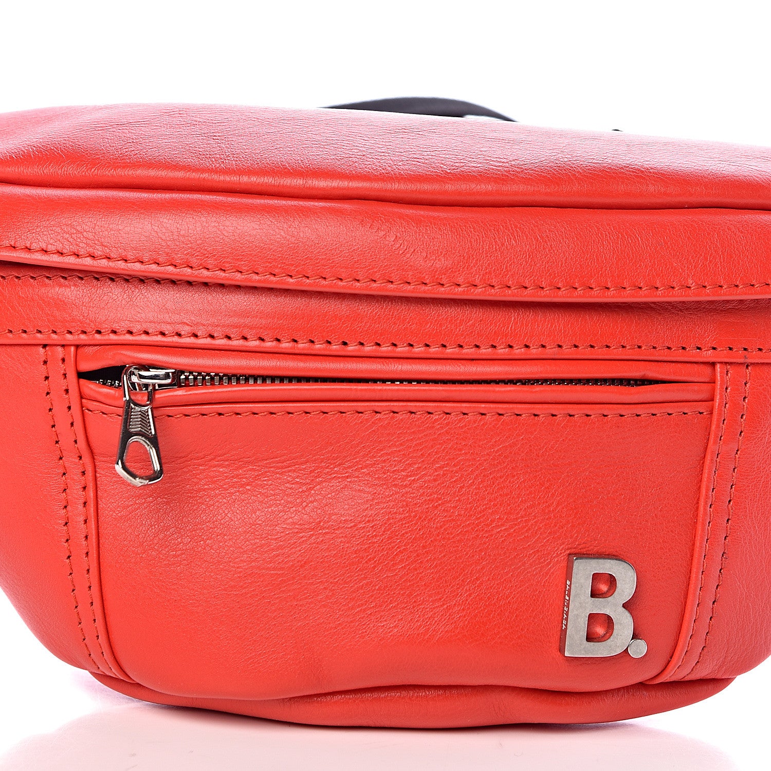 Balenciaga Calfskin Soft XS B Belt Bag Vivid Red 10 of 10