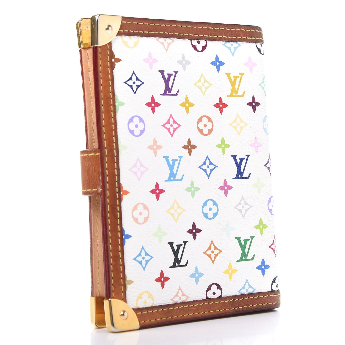 Monogram Multicolor Small Ring Agenda Cover White