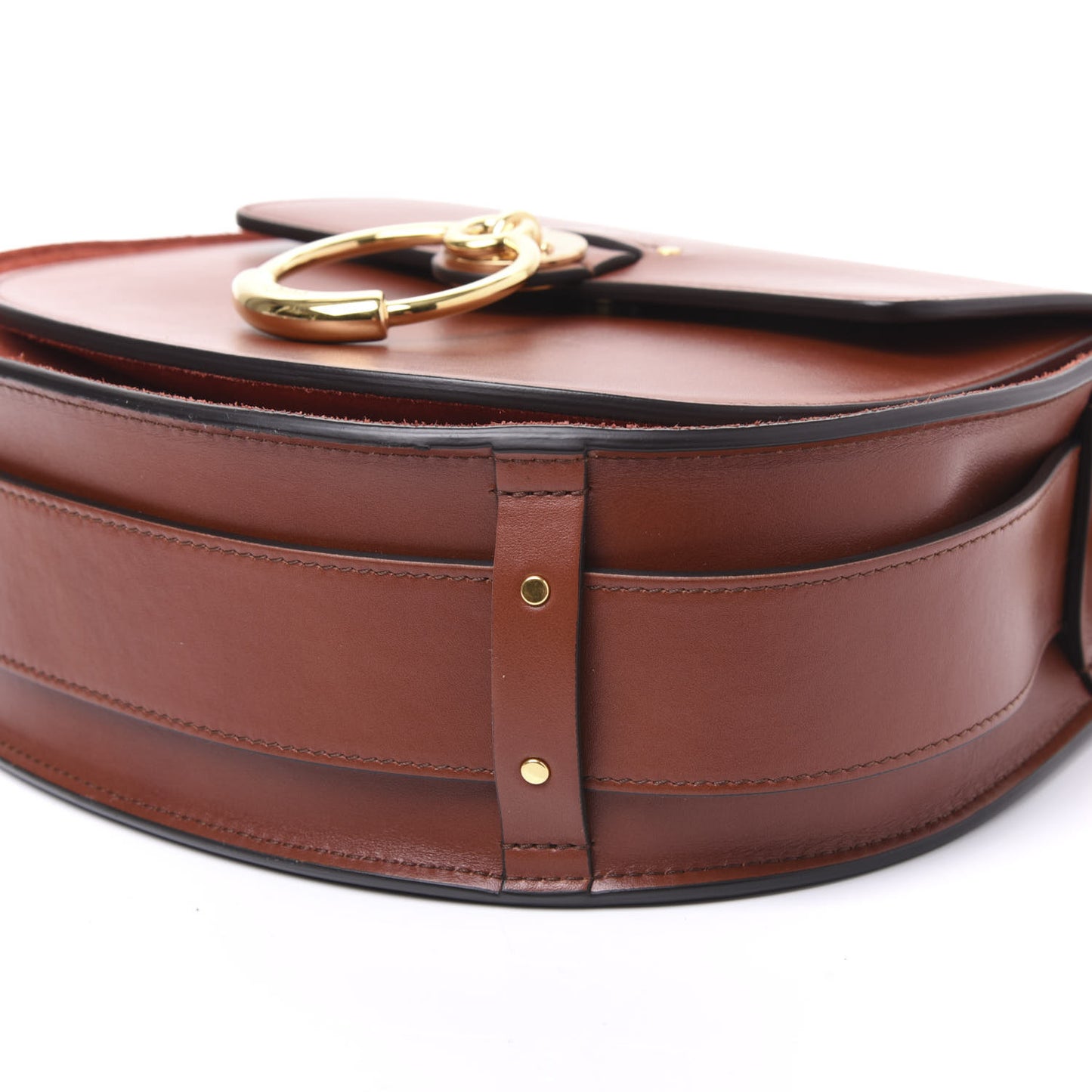 Calfskin Suede Large Tess Bag Sepia Brown