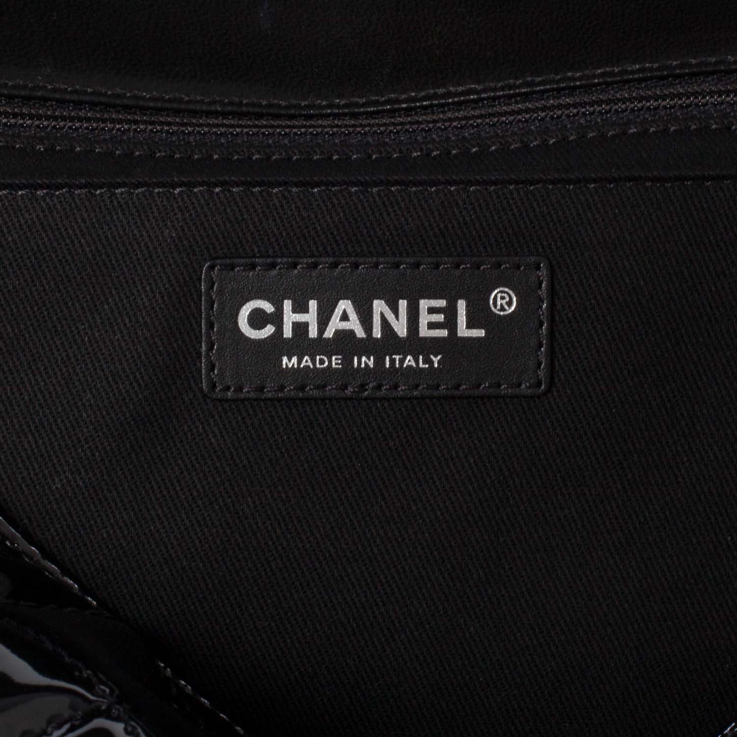 Vinyl Quilted In the Business Flap Bag Black