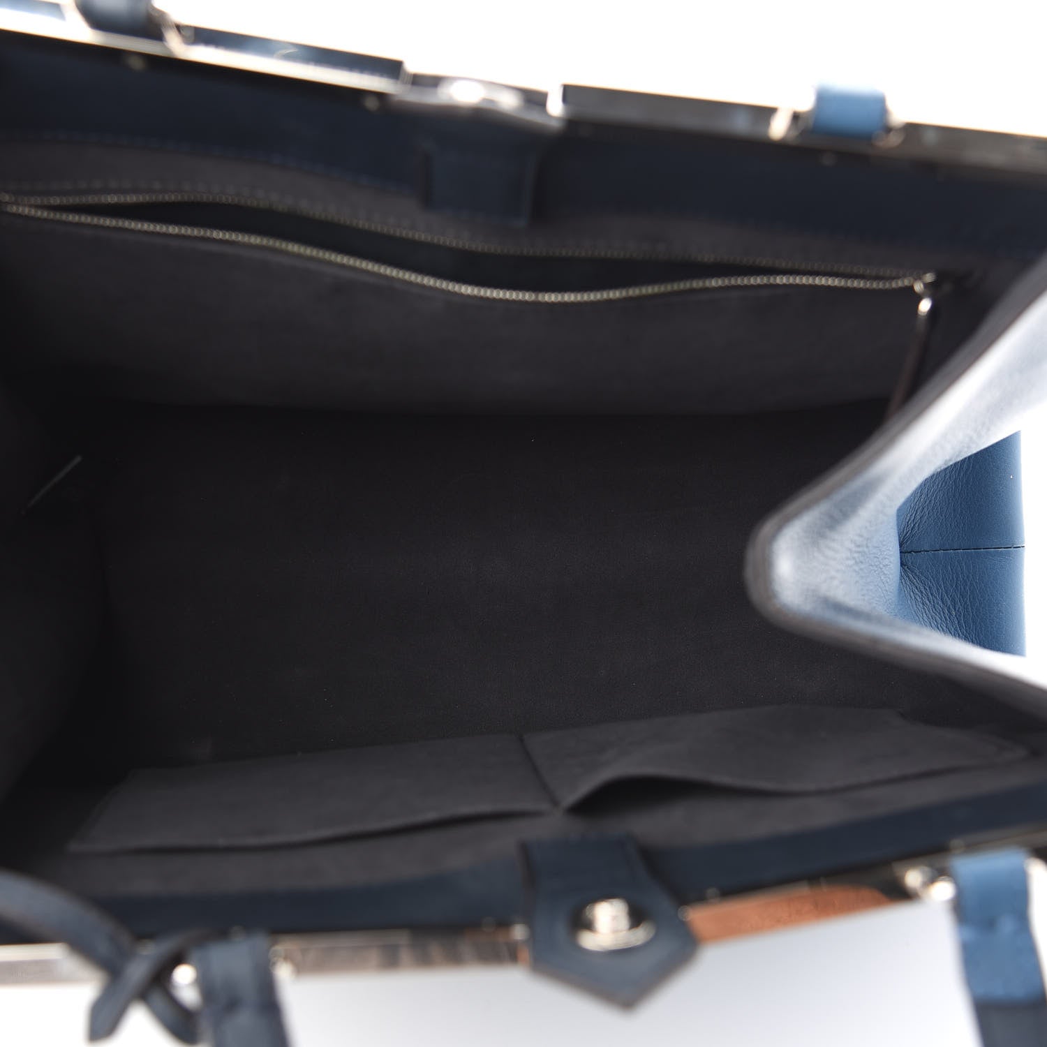 Fendi Vitello Bi-Color Large 3Jours Tote Lavagna Cobalto 5 of 9