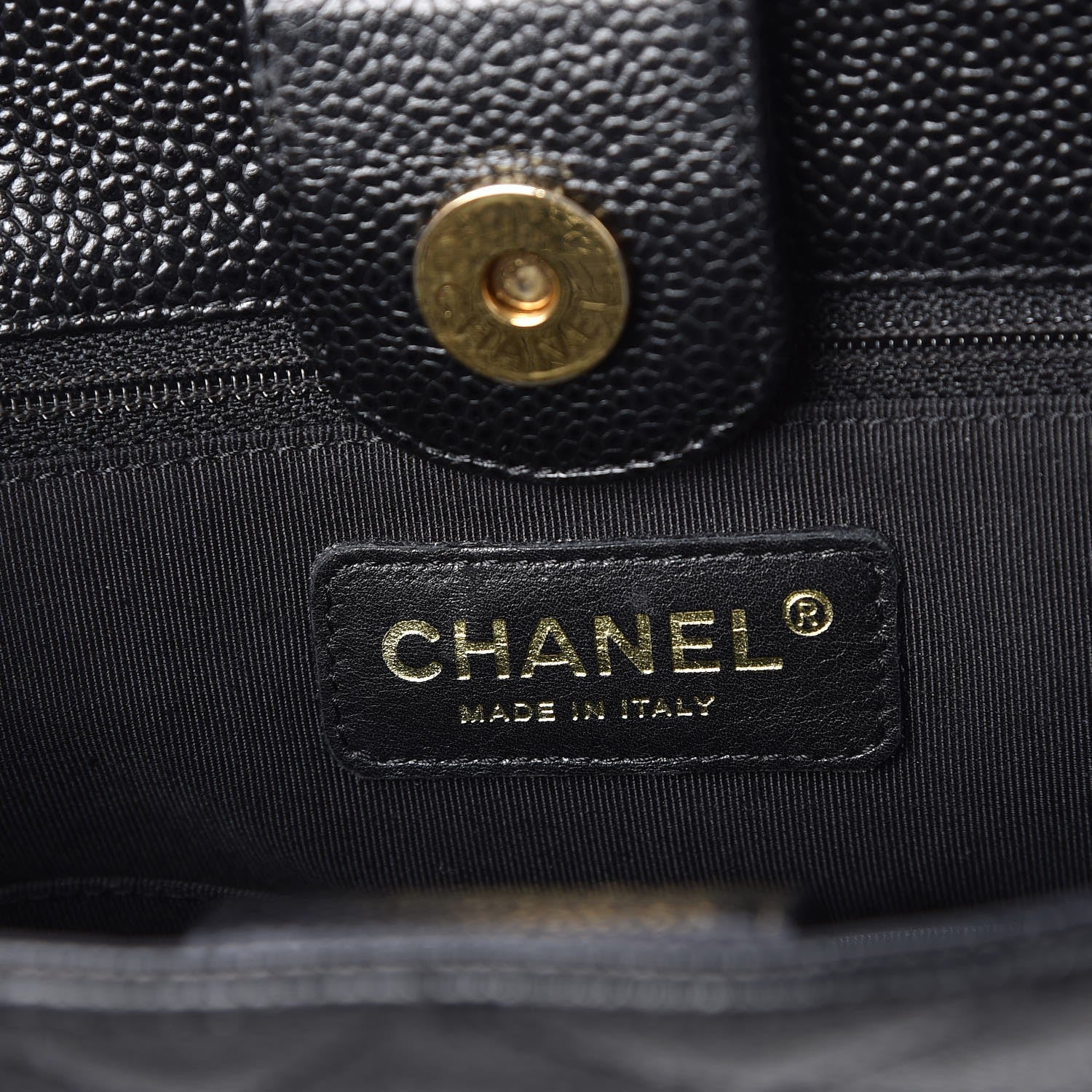 Chanel Caviar Quilted Petit Shopping Tote PST Black 6 of 7