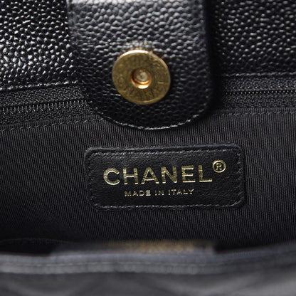 Chanel Caviar Quilted Petit Shopping Tote PST Black 6 of 7