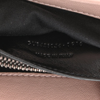 Saint Laurent Sheepskin Matelasse Chevron Monogram Medium College Bag Rose Poudre 6 of 10