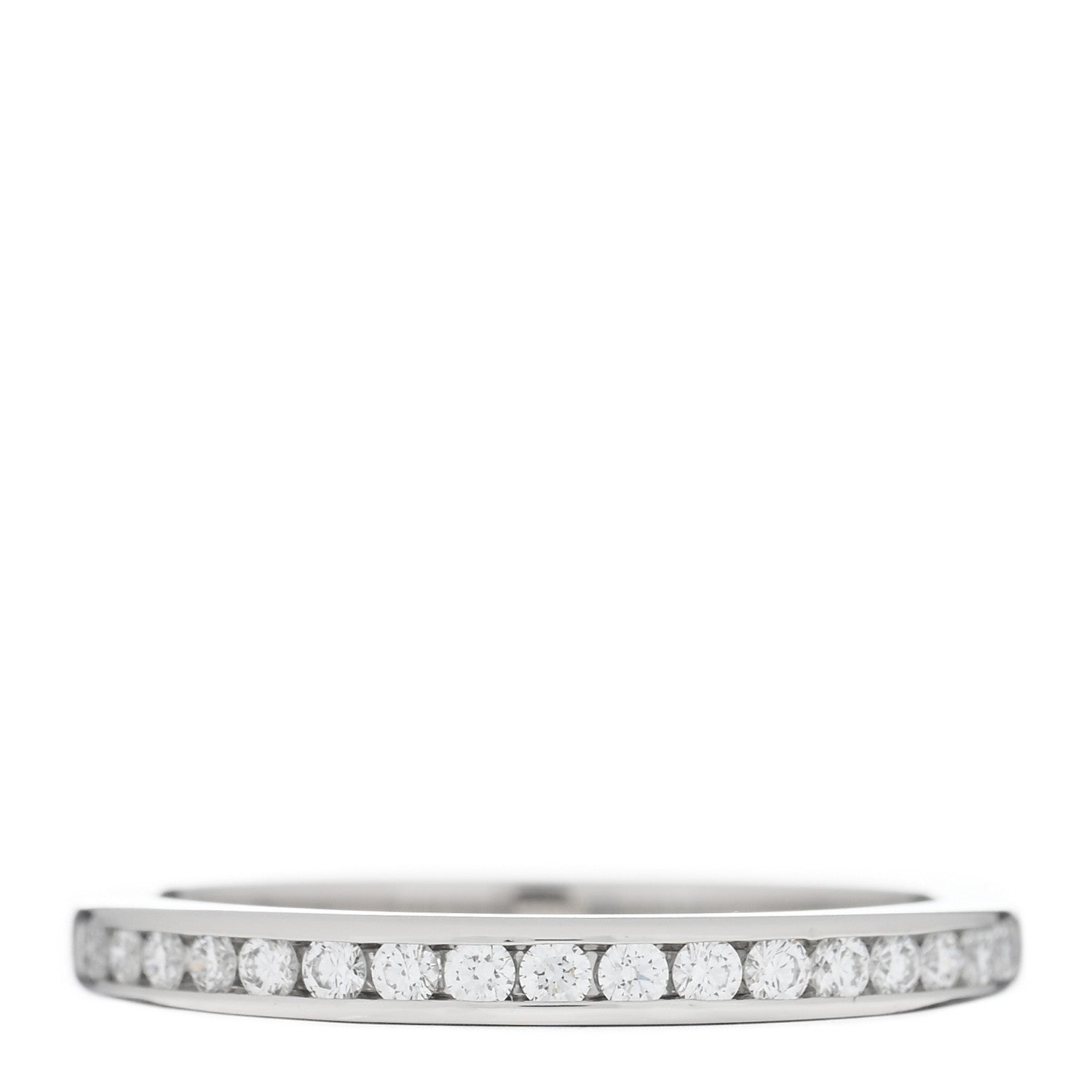 Tiffany Platinum Diamond 2mm Half Circle Wedding Band Ring 50 5.5 1 of 4