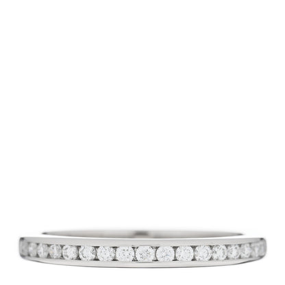 Tiffany Platinum Diamond 2mm Half Circle Wedding Band Ring 50 5.5 1 of 4