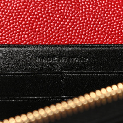 Saint Laurent Grain De Poudre Monogram Cassandra Chain Wallet Red 7 of 12