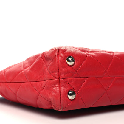 Chanel Calfskin Quilted In the Business North South Tote Red 9 of 13