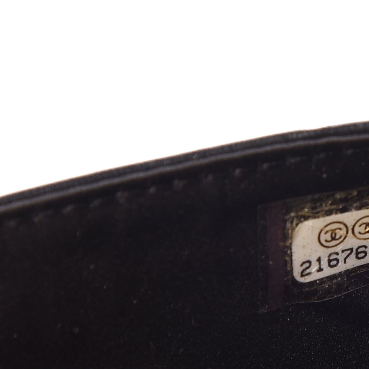 Lambskin Camellia Embossed Wallet on Chain WOC Black