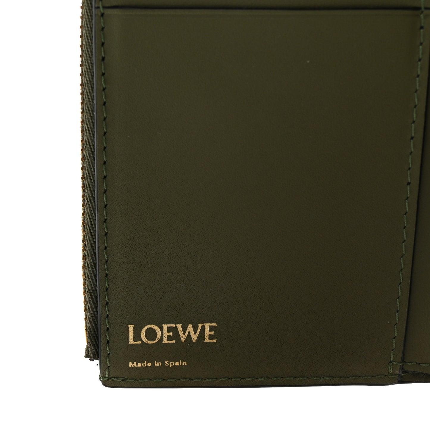 Calfskin Embossed Small Wallet Avocado