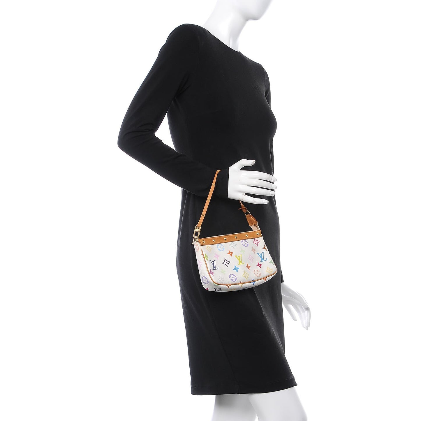 Monogram Multicolor Pochette Accessories White