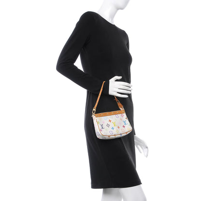 Louis Vuitton Monogram Multicolor Pochette Accessories White 2 of 7