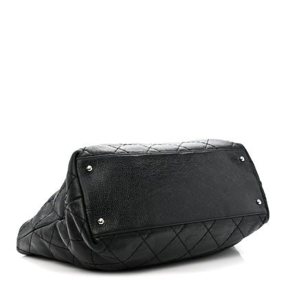 Chanel Glazed Calfskin Large On The Road Tote Black 4 of 11