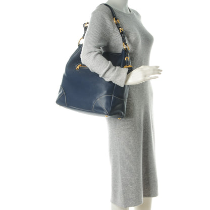 Prada Vitello Daino Hobo Bleuette 2 of 8