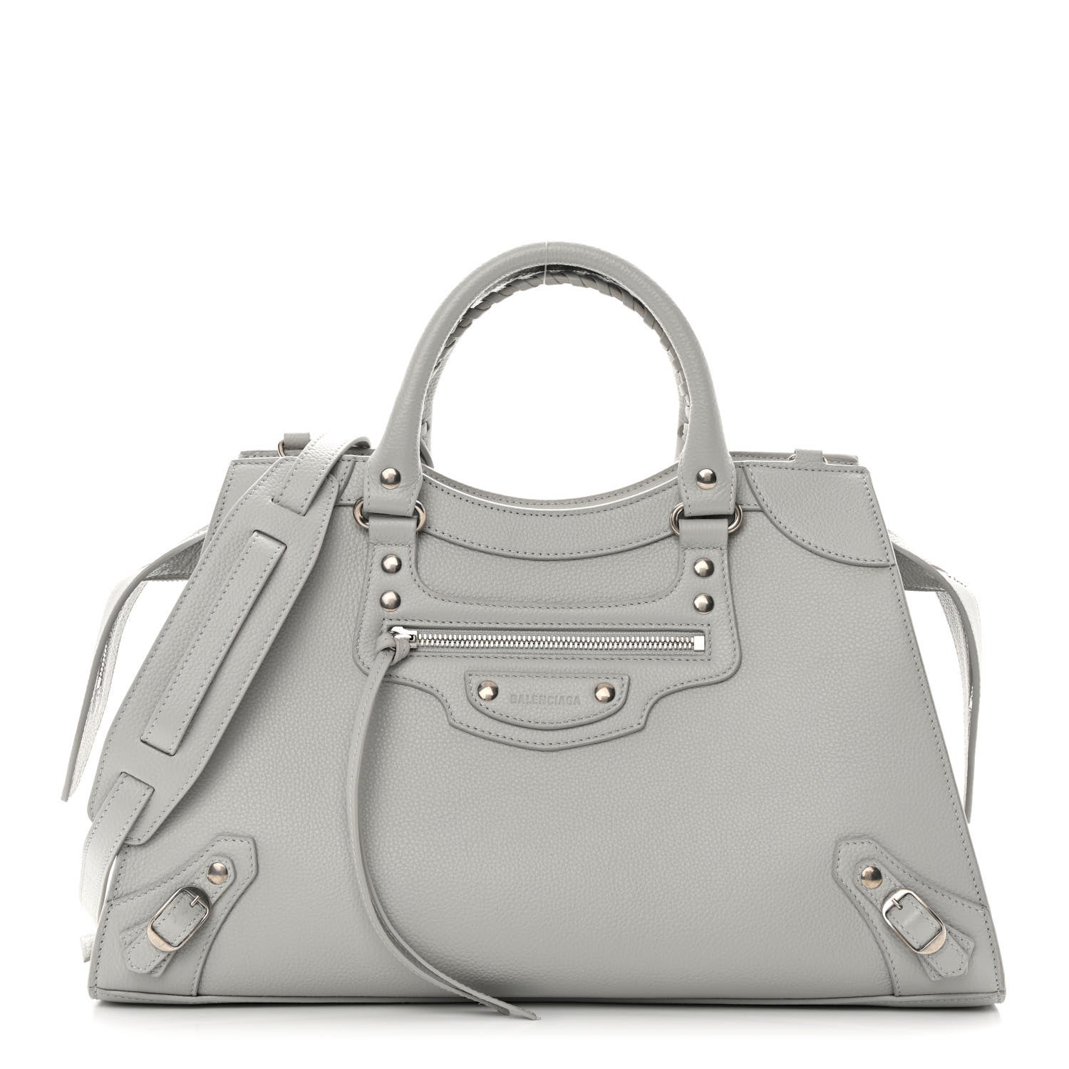 Balenciaga Grained Calfskin Silver Hardware Neo Classic City Light Grey 1 of 16