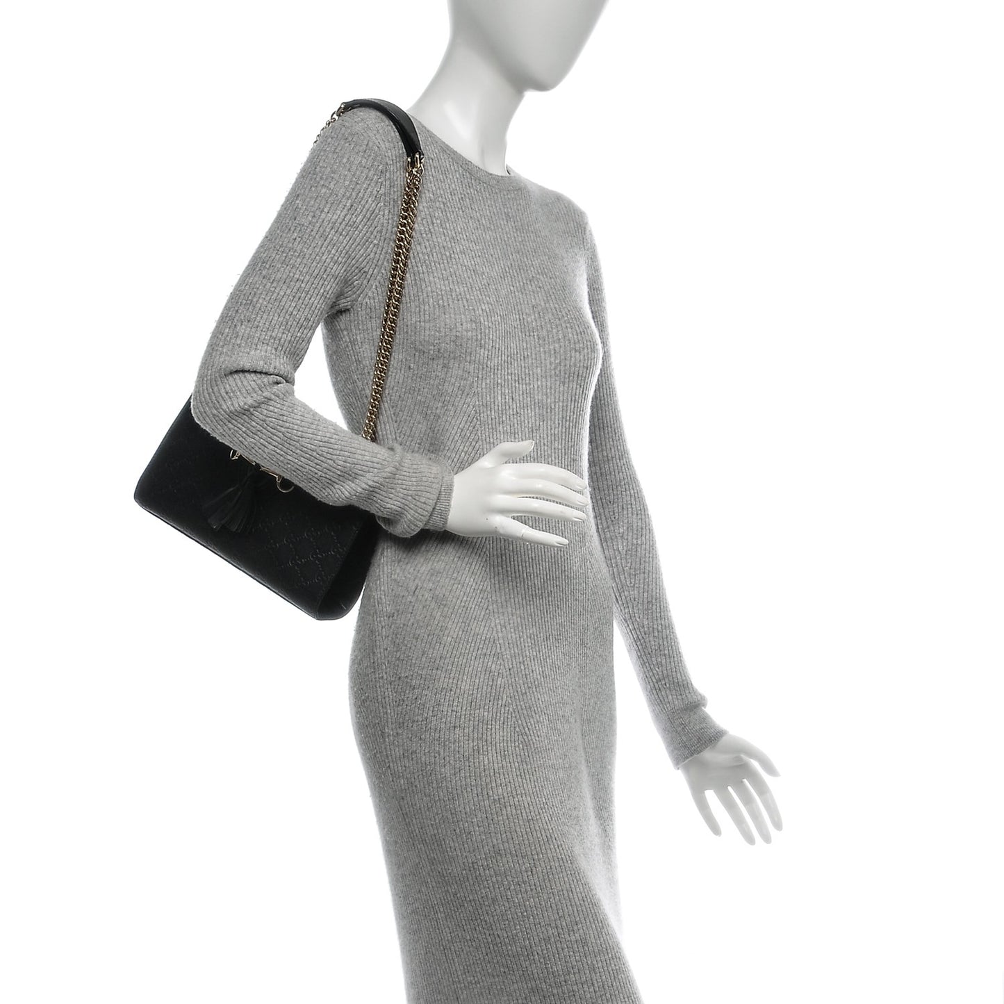 Guccissima Small Emily Shoulder Bag Black