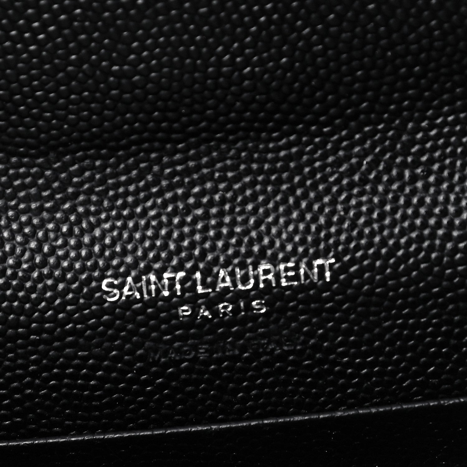 Saint Laurent Grain De Poudre Matelasse Chevron Small Monogram Envelope Wallet Black 5 of 9