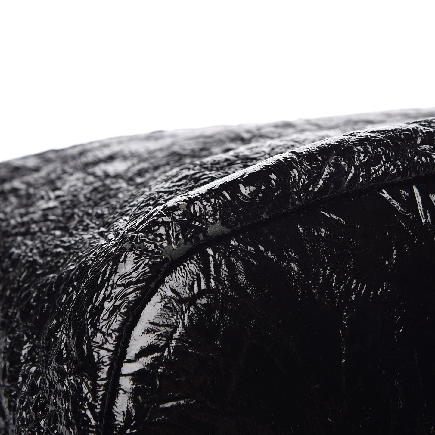 Crinkled Patent Calfskin Small Nightingale Black