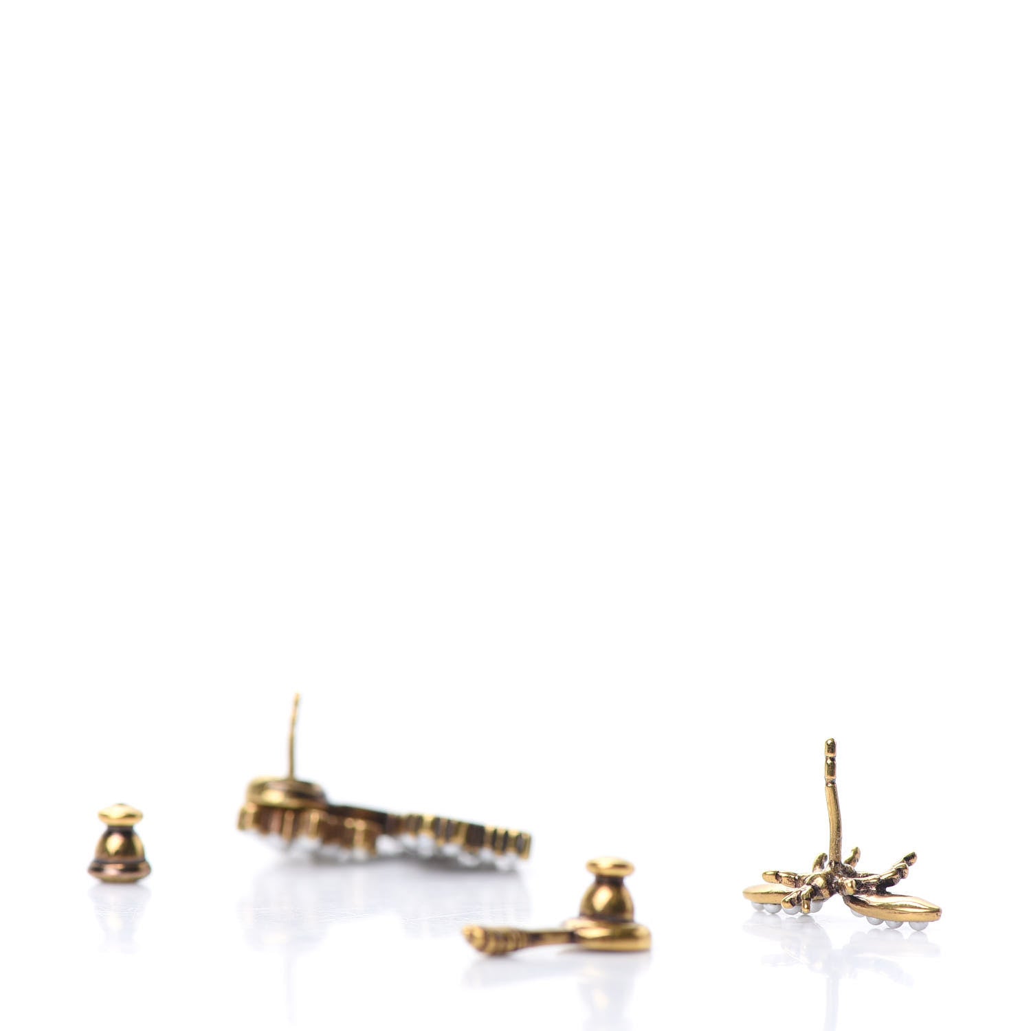 Christian Dior Metal Pearl J'adior Earrings Gold 3 of 6