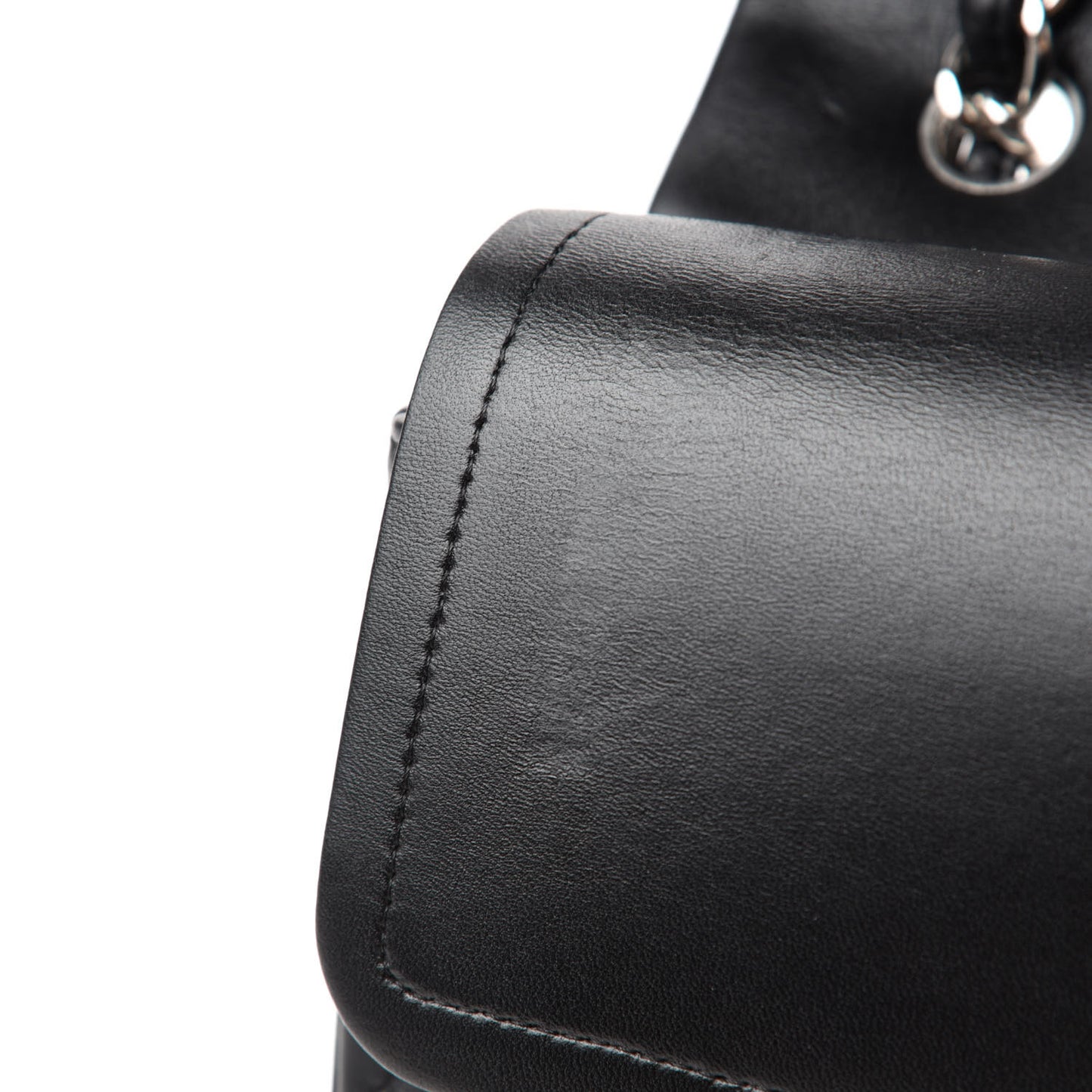Lambskin Quilted Jumbo Double Flap Black