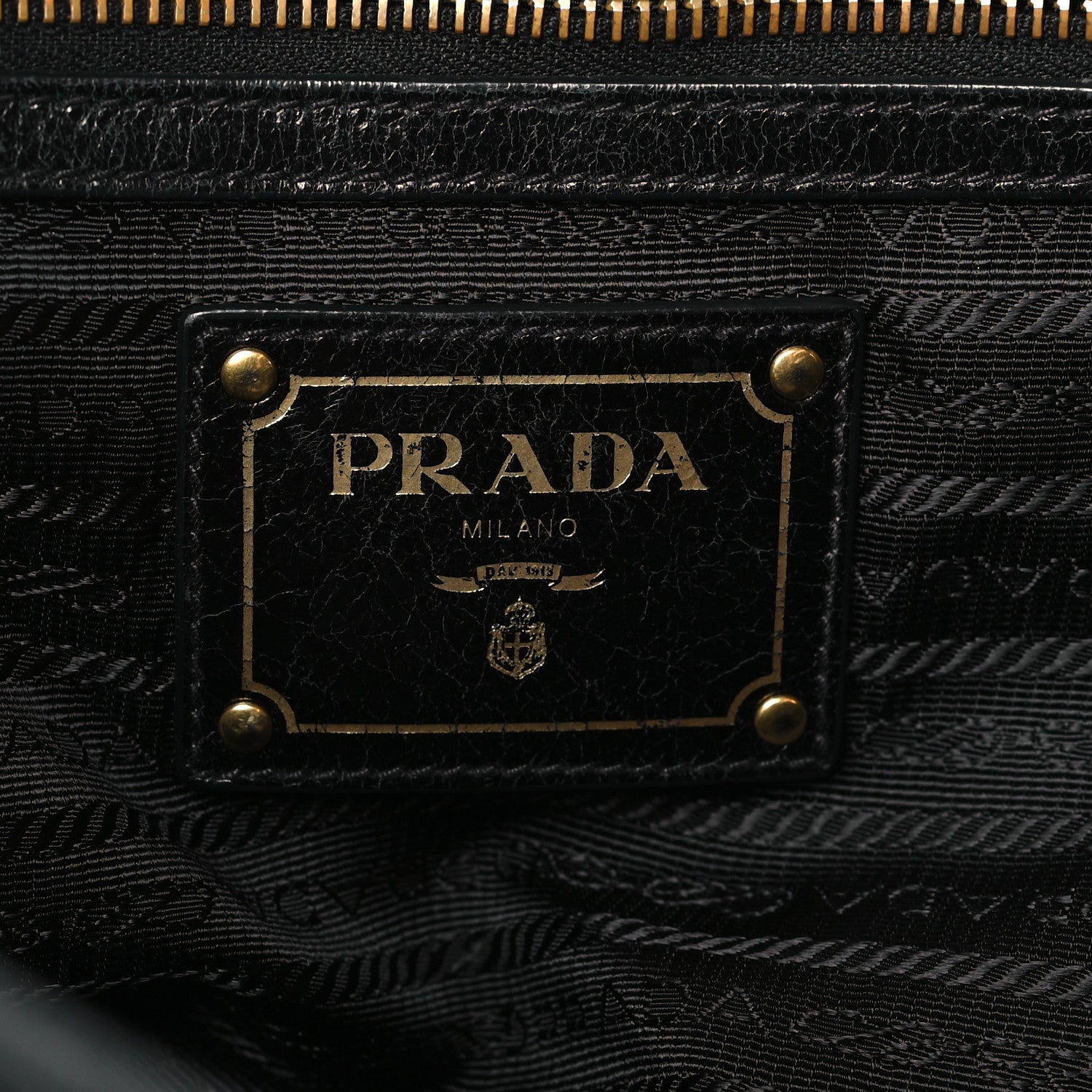 Prada Vitello Shine Satchel Black 6 of 10