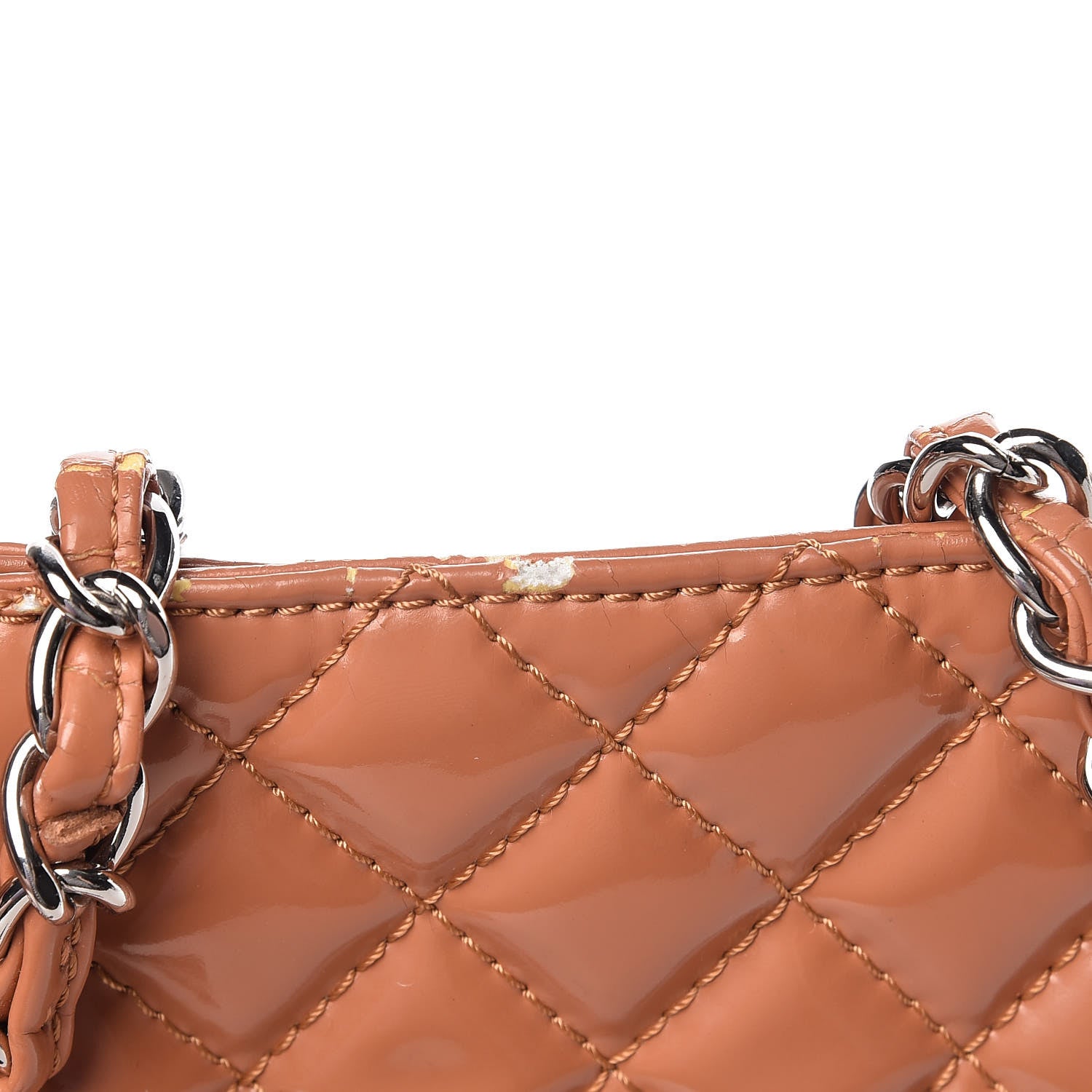Chanel Vinyl Quilted In The Business North South Tote Orange 18 of 22