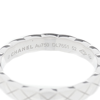 Chanel 18K White Gold Mini Coco Crush Ring 52 6 4 of 5