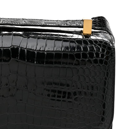 Hermes Shiny Porosus Crocodile Constance 24 Black 9 of 13