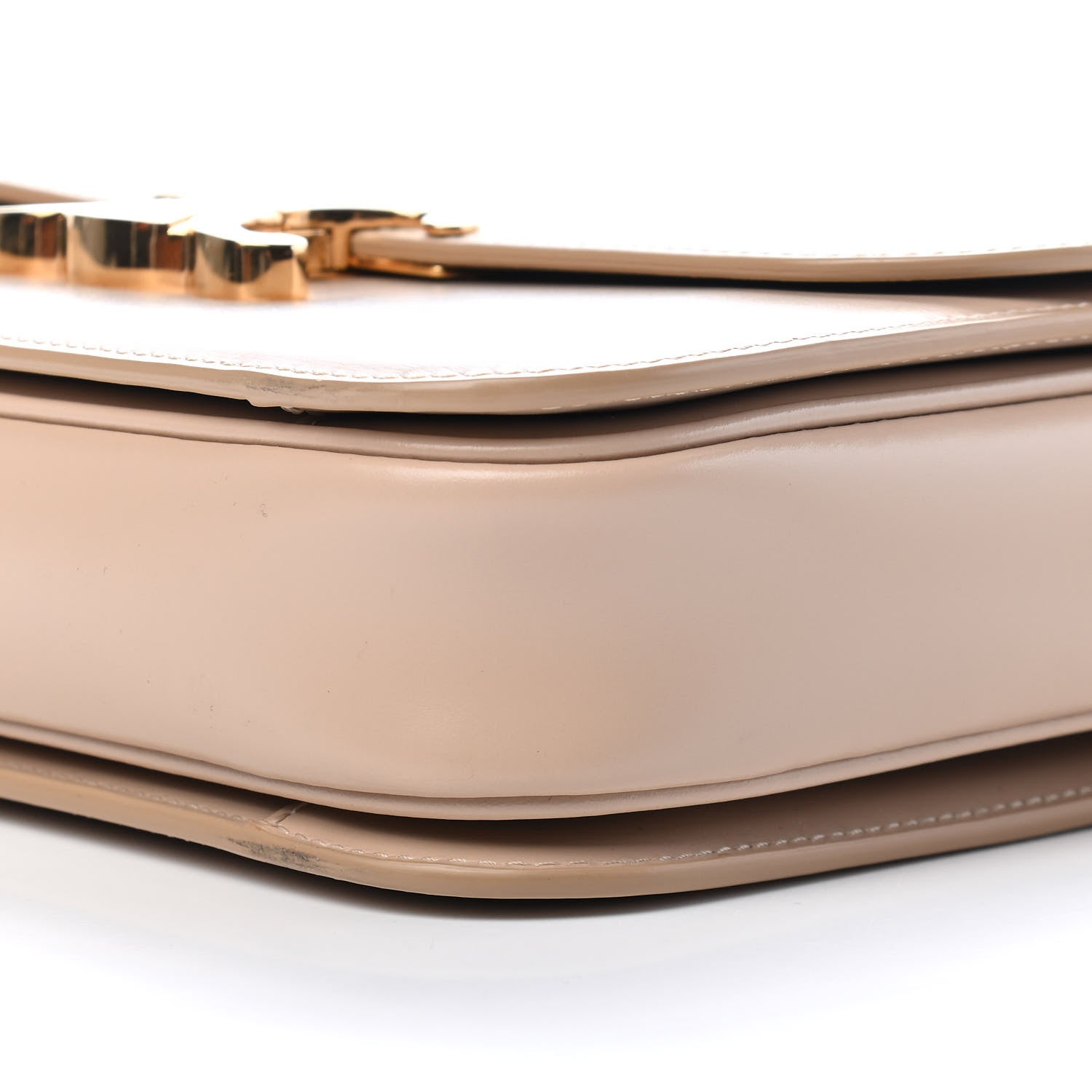 Celine Shiny Calfskin Medium Triomphe Nude 9 of 9