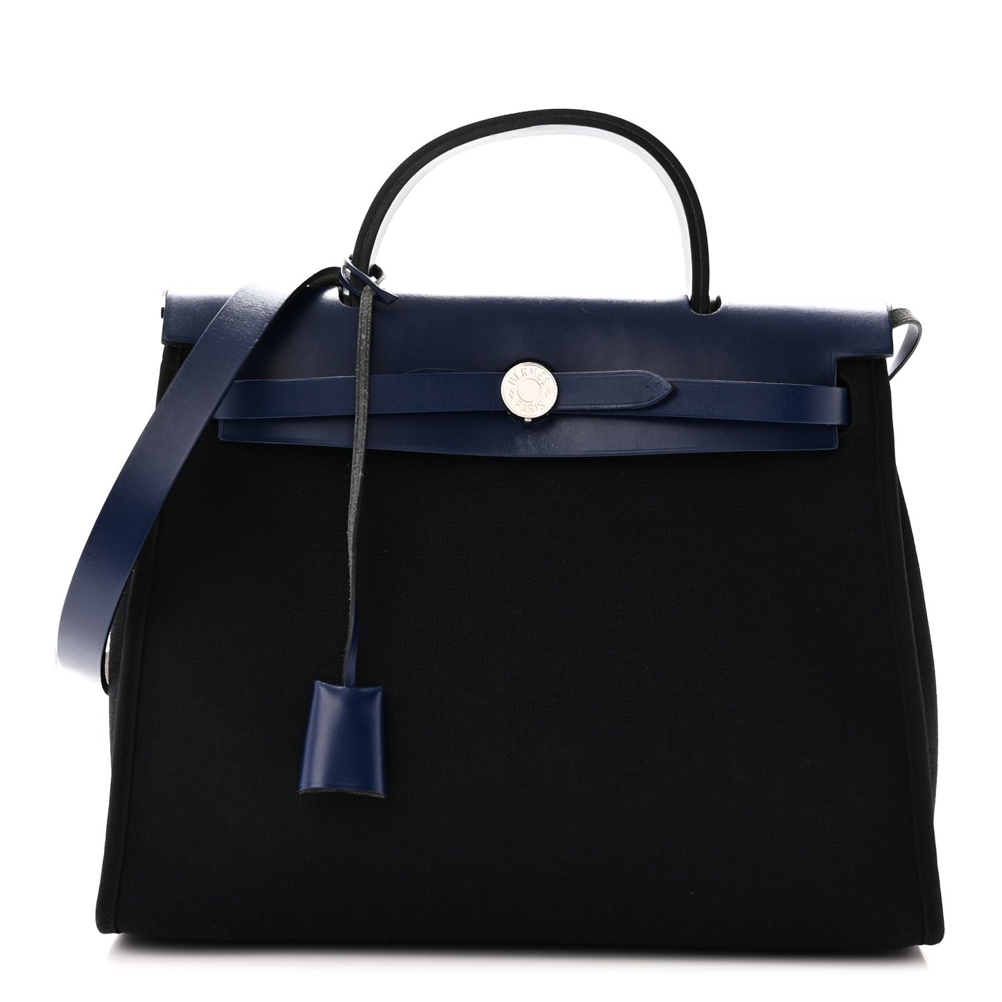 Military Toile Vache Hunter Herbag Zip 31 PM Black Bleu Saphir