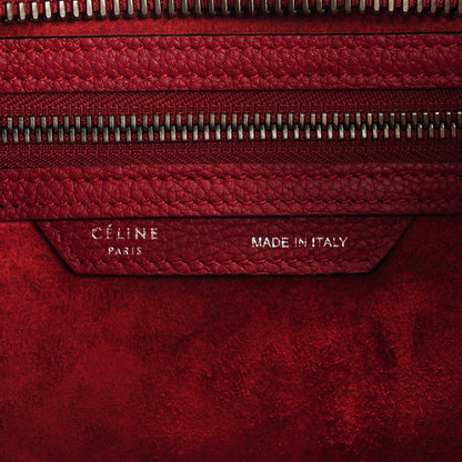 Celine Drummed Calfskin Micro Luggage Merlot 6 of 7