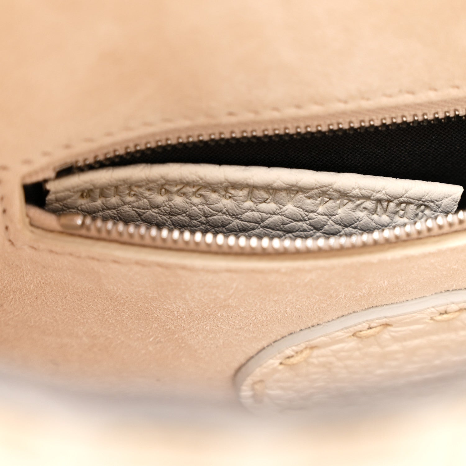 Fendi Cuoio Romano Snakeskin Selleria Mini Peekaboo Iconic Satchel White Stone 8 of 13