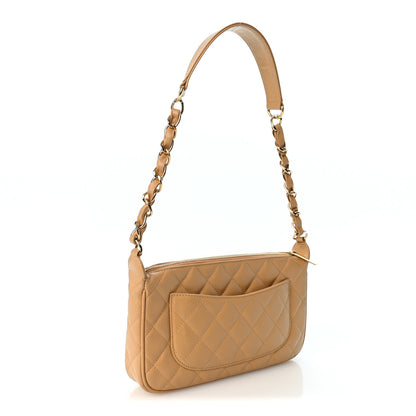 Chanel Caviar Quilted Timeless CC Shoulder Bag Beige 3 of 10