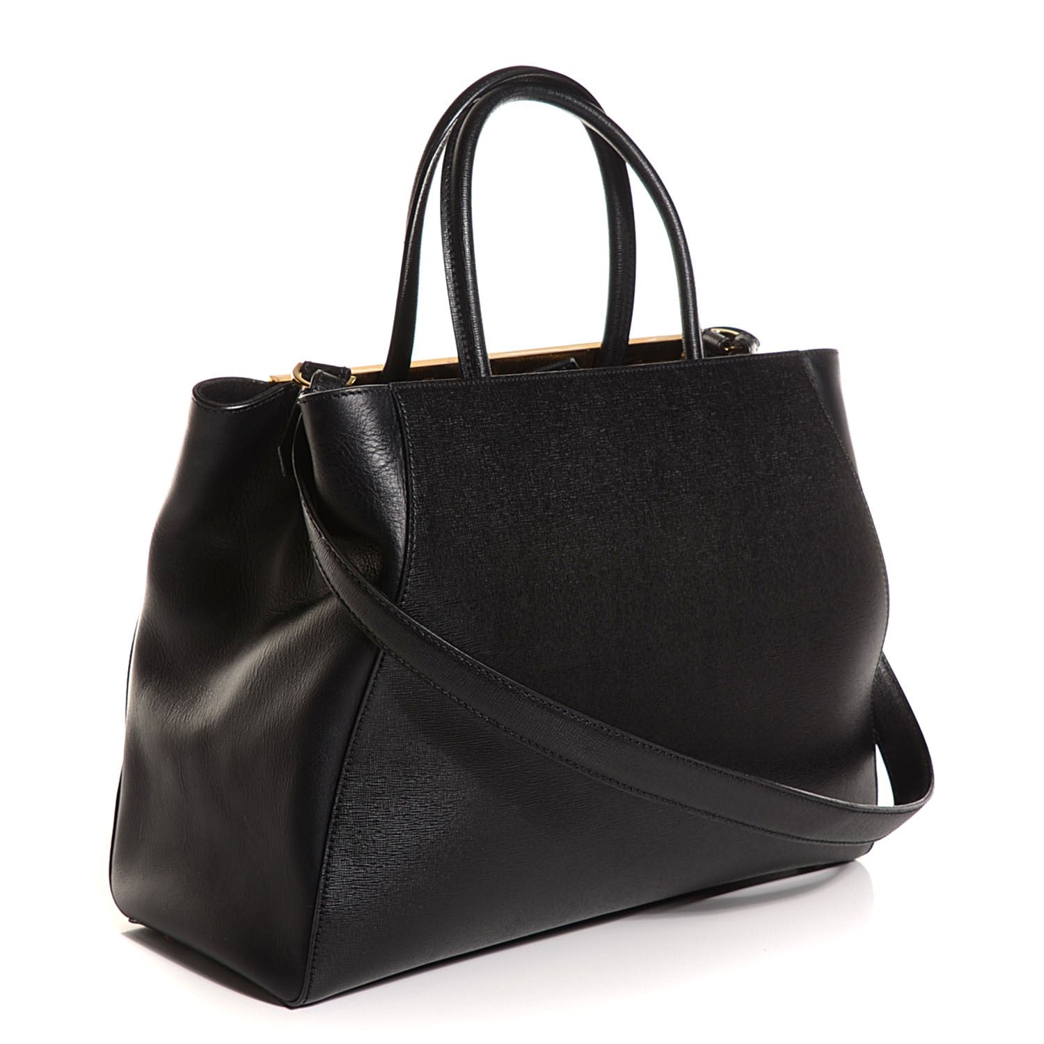 Fendi Vitello Elite Medium 2Jours Tote Black 3 of 10