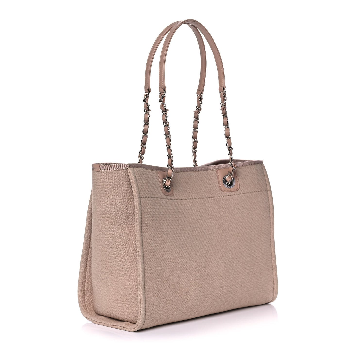 Mixed Fibers Small Deauville Tote Beige