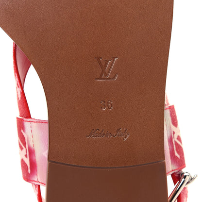 Louis Vuitton Monogram Escale Palma Flat Sandals 36 Rouge 6 of 7