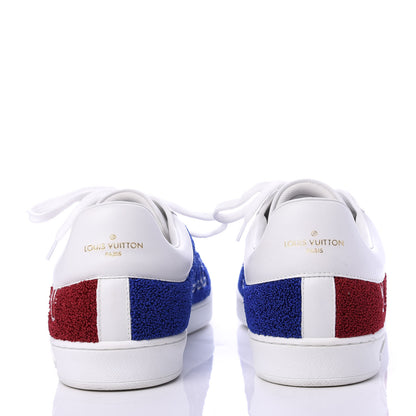 Louis Vuitton Calfskin Luxembourg Sneakers 8 Red Blue White 6 of 9