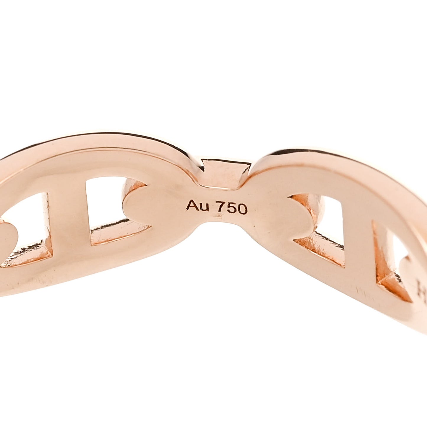 18K Rose Gold PM Chaine d'Ancre Enchainee Ring 59 8.75