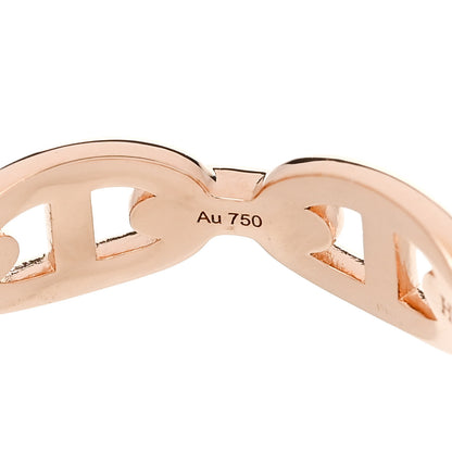 Hermes 18K Rose Gold PM Chaine d'Ancre Enchainee Ring 59 8.75 8 of 8