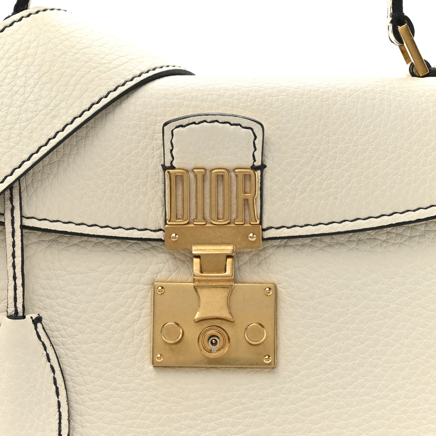 Calfskin Dioraddict Top Handle White