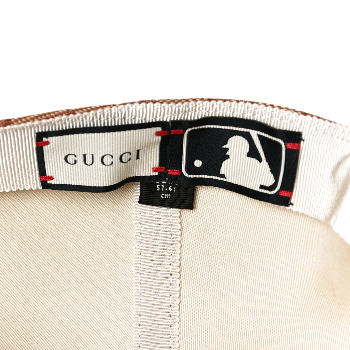 X MLB Monogram NY Yankees Baseball Hat 57-61 Beige Ruggine